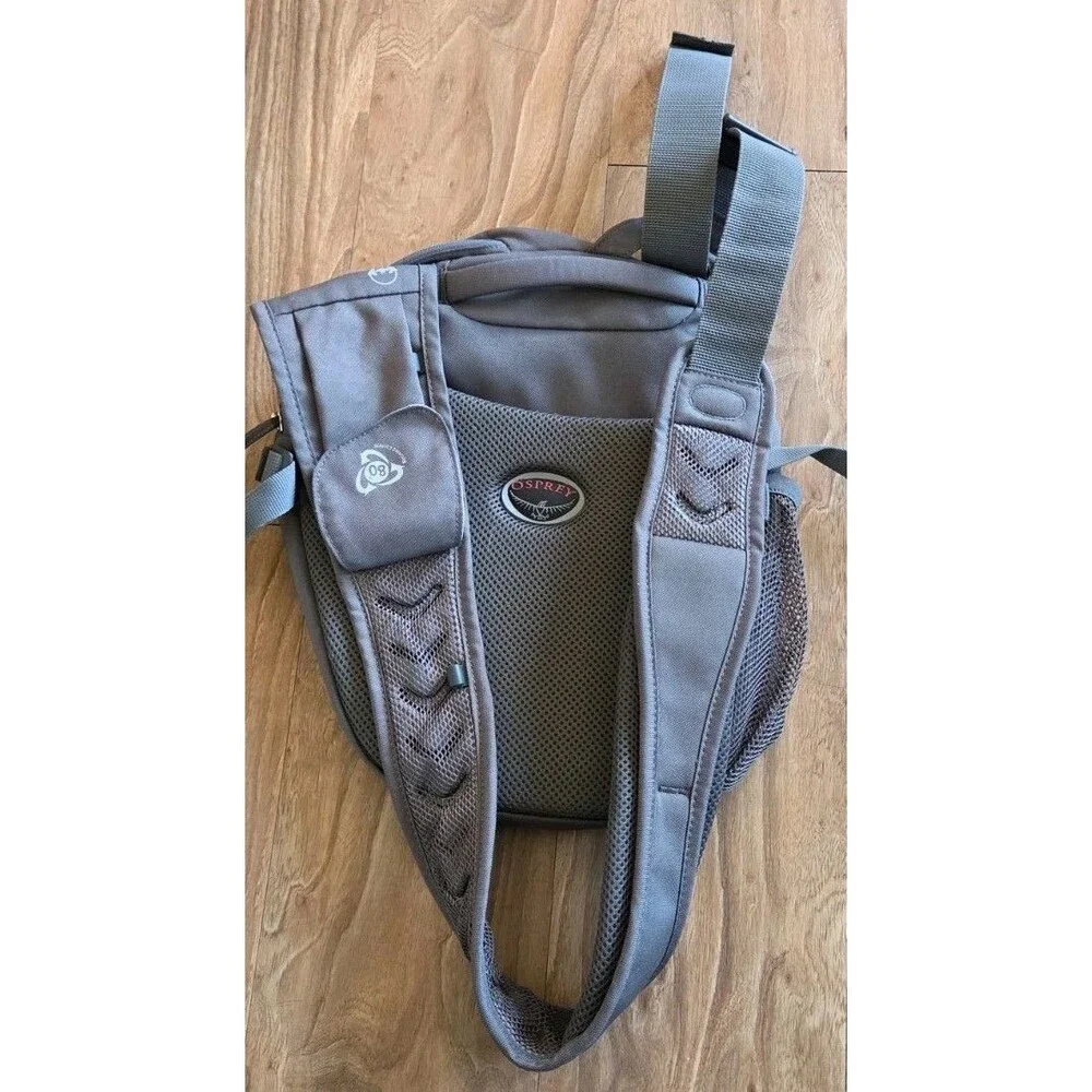 OSPREY Veer Vertical Shoulder Bag Backpack Sling Messenger Crossbody gray EUC